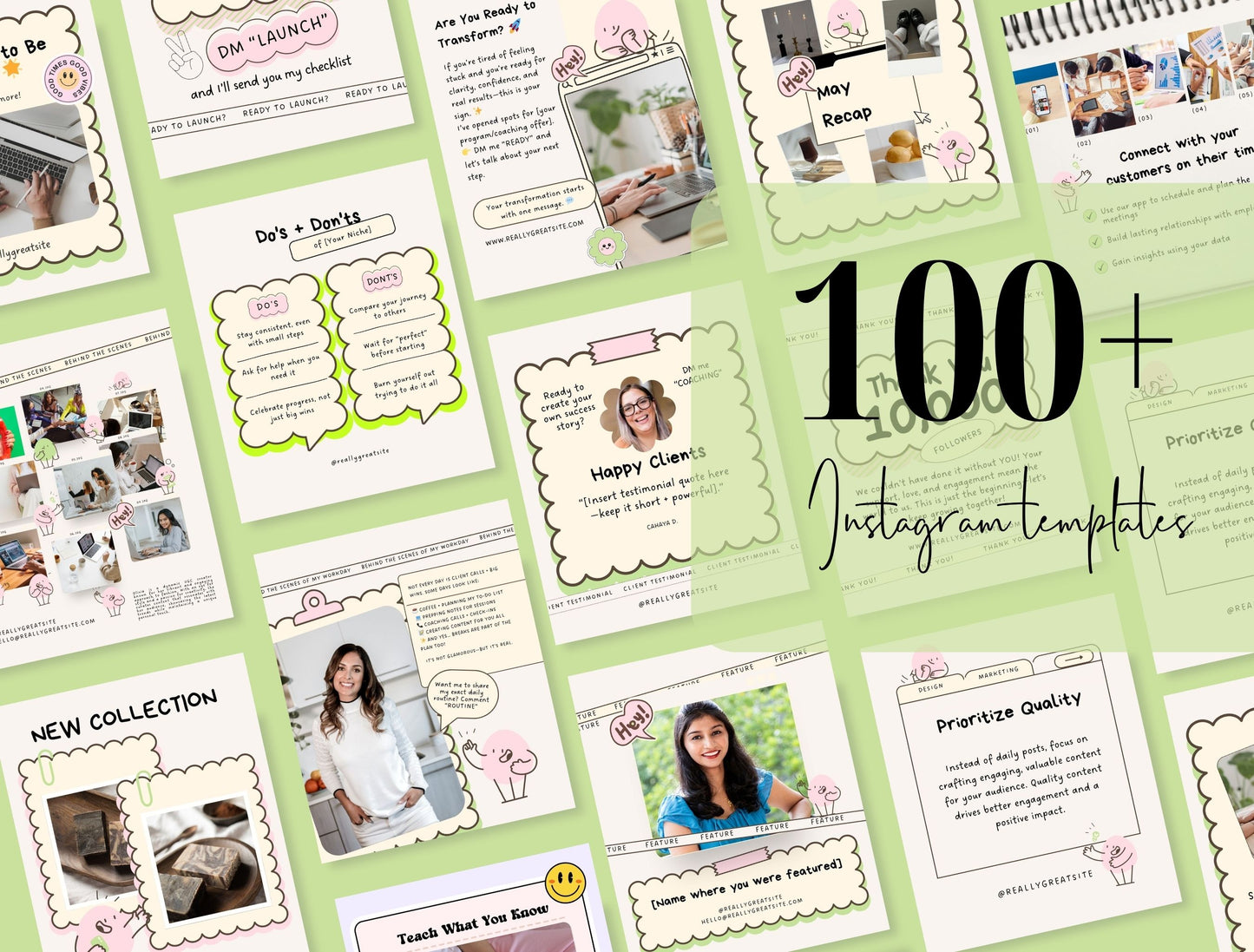 Branding Kit Cute Mochie Canva Templates Product Fashion Coach Etsy Kit Shop