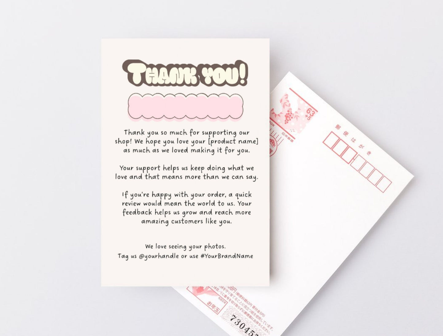 Small Business Printable Kit Canva Templates – Thank You Card, Loyalty Card, Gift Certificate, QR Code Payment Mochie Theme