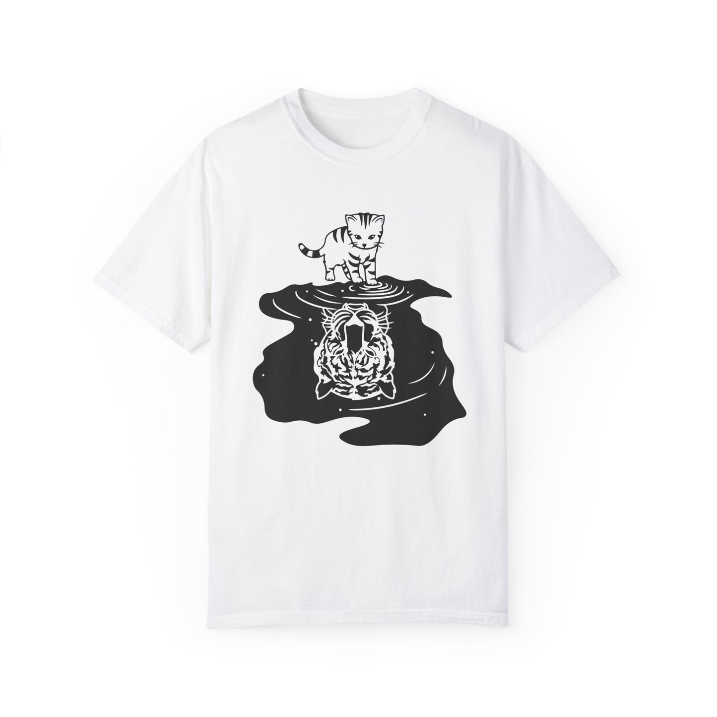 Baby Tiger Unisex Garment-Dyed T-Shirt - Casual Vintage Style for Everyday Wear