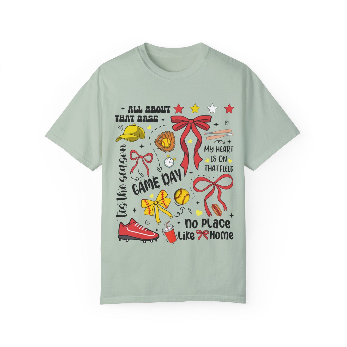 Baseball Game Day Unisex Garment-Dyed T-Shirt - Casual Vintage Style for Everyday Wear