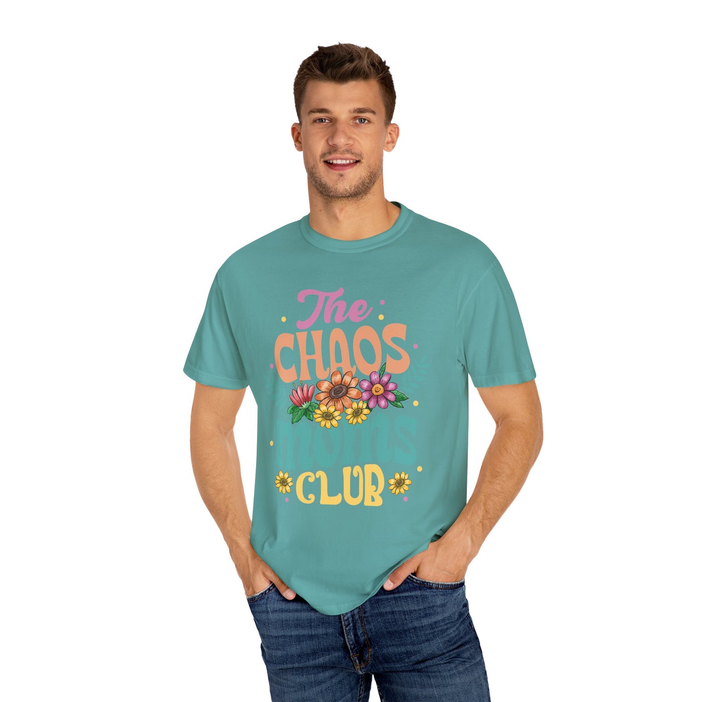 The chaos mom club Unisex Garment-Dyed T-Shirt - Casual Vintage Style for Everyday Wear