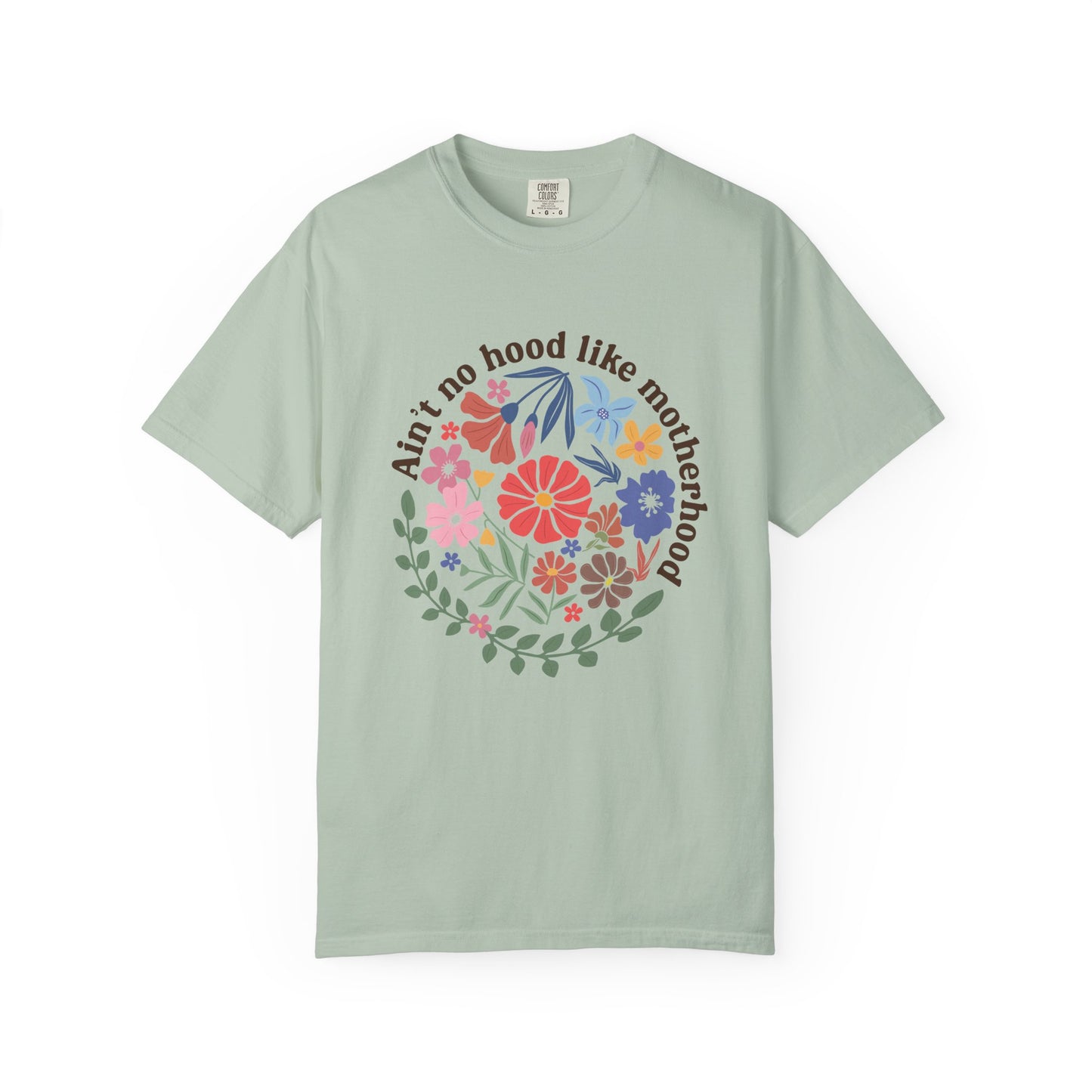 Aint no hood like motherhood Unisex Garment-Dyed T-Shirt - Casual Vintage Style for Everyday Wear