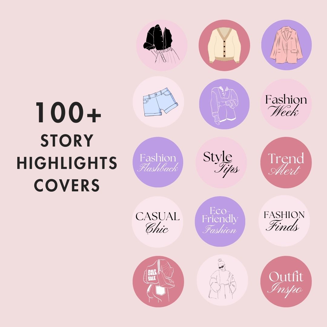 600 BlackPink Fashion Social Media Instagram, Clothing business brand, Editable Canva Templates