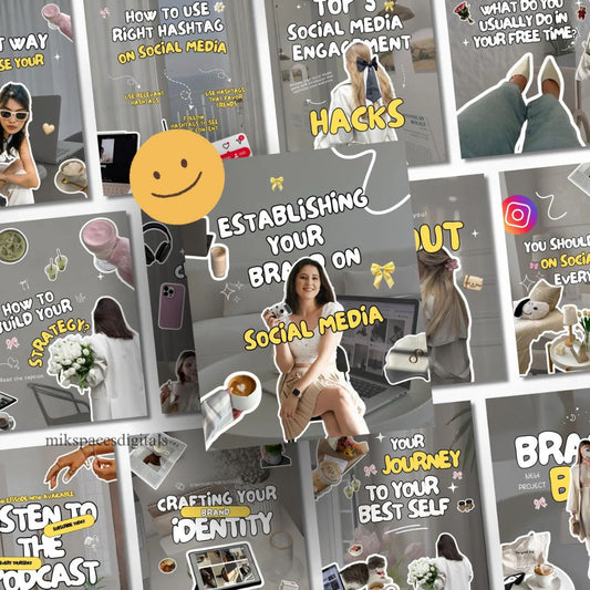 Aesthetic Gif Animated Instagram Carousel Posts for Your Business Using This Brand Style Theme