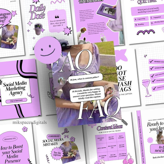Purple Instagram Posts Using This Brand Style Theme