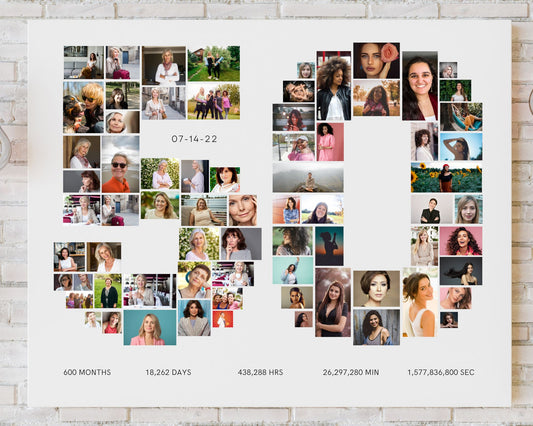 Personalized Photo Collage Canvas Print - Special Memories Wall Art - Made to order