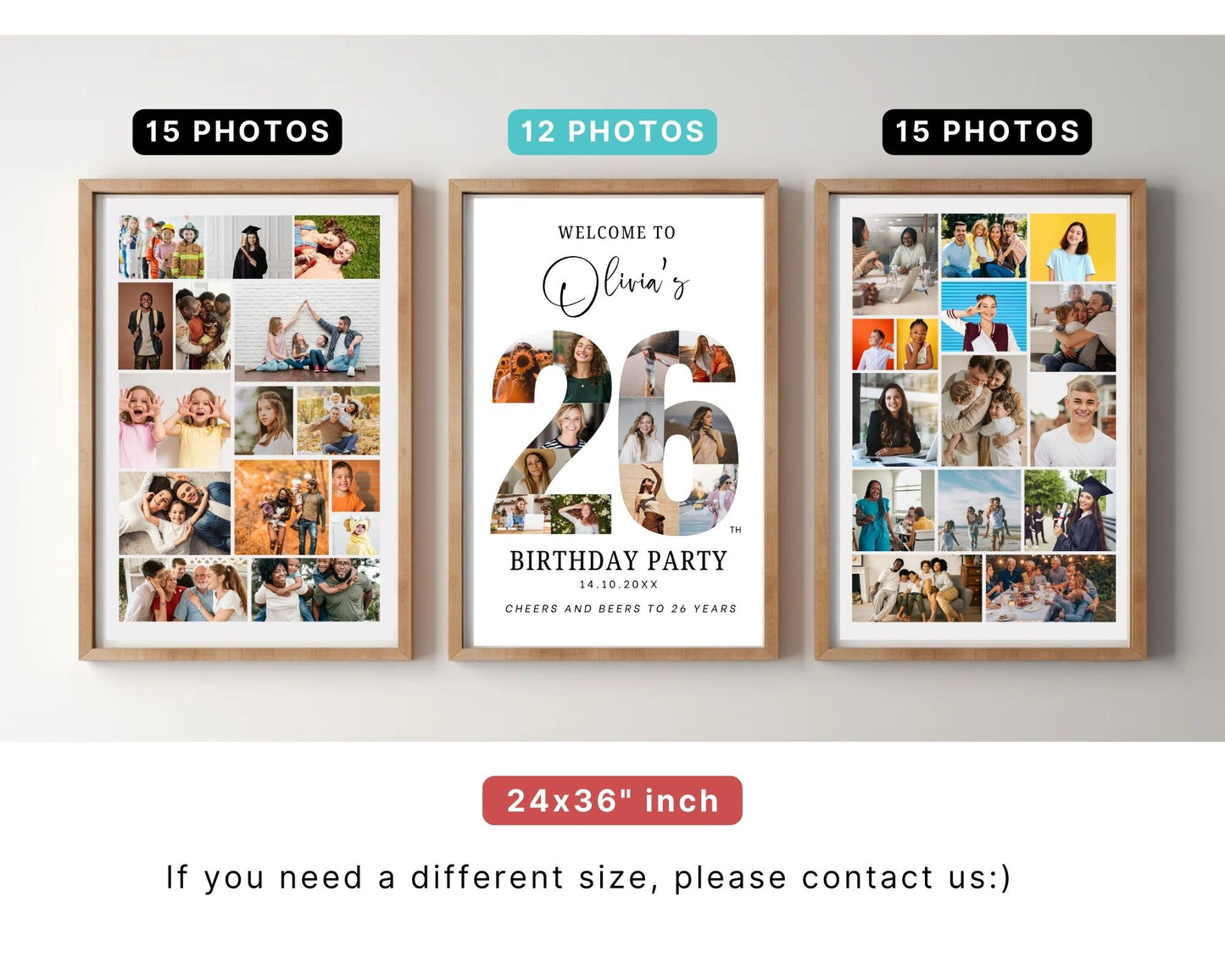 EDITABLE 26 Photo Collage, Welcome Sign, Canva, DIGITAL