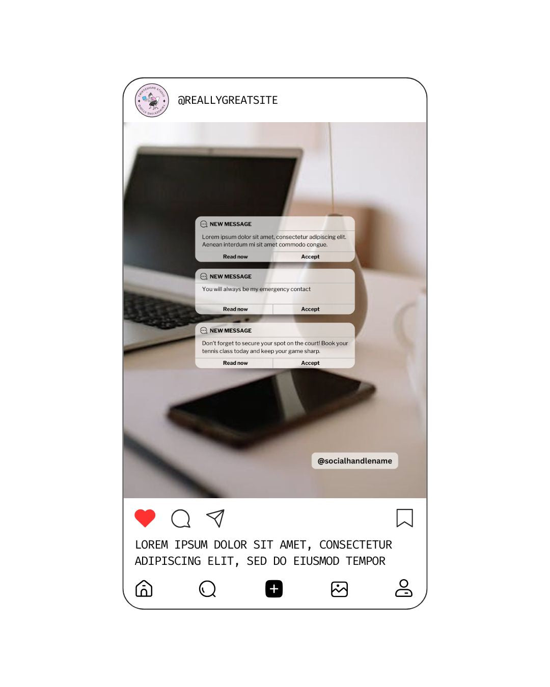 Phone Messages Trendy Social Media Instagram