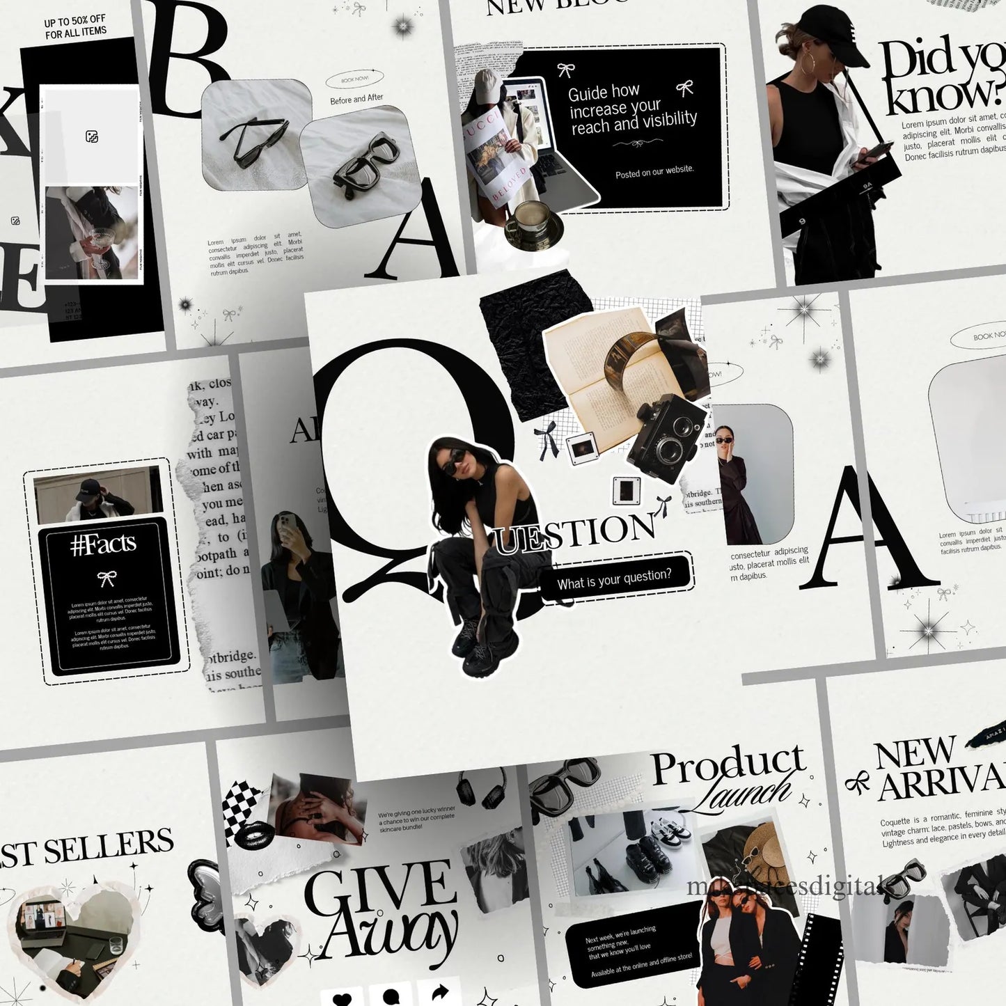 Scrapbook Black Aesthetics Instagram Posts Using This Brand Style Theme