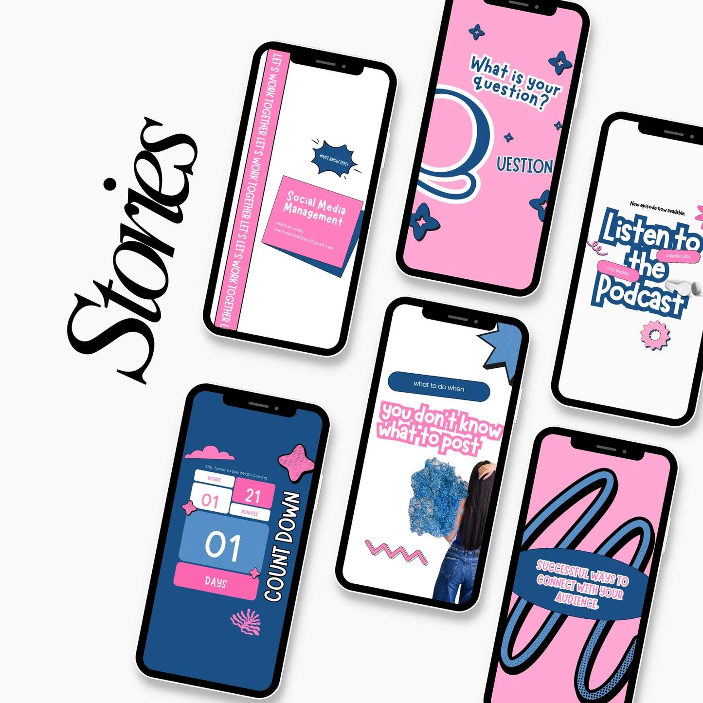 Blue Pink Instagram Posts Using This Brand Style Theme
