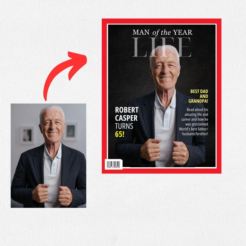 Mother Magazine Cover Poster Mother Grandmother Gifts, Editable in Canva