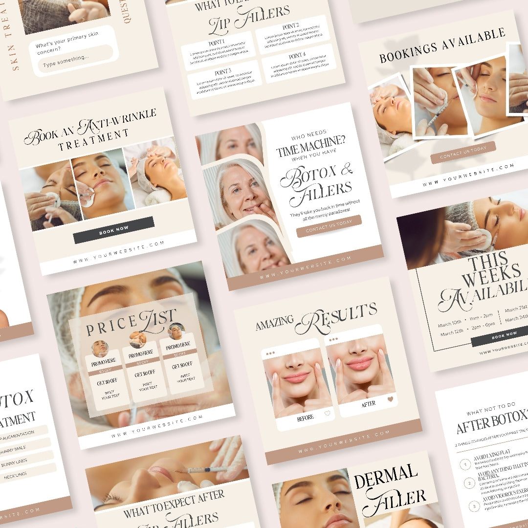 50 Beige Botox and Filler Instagram Posts