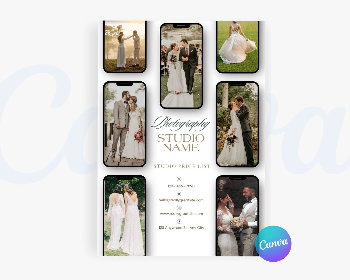 Photography Pricing Guide, Wedding Photography Price List, Edit in Canva - PDP19