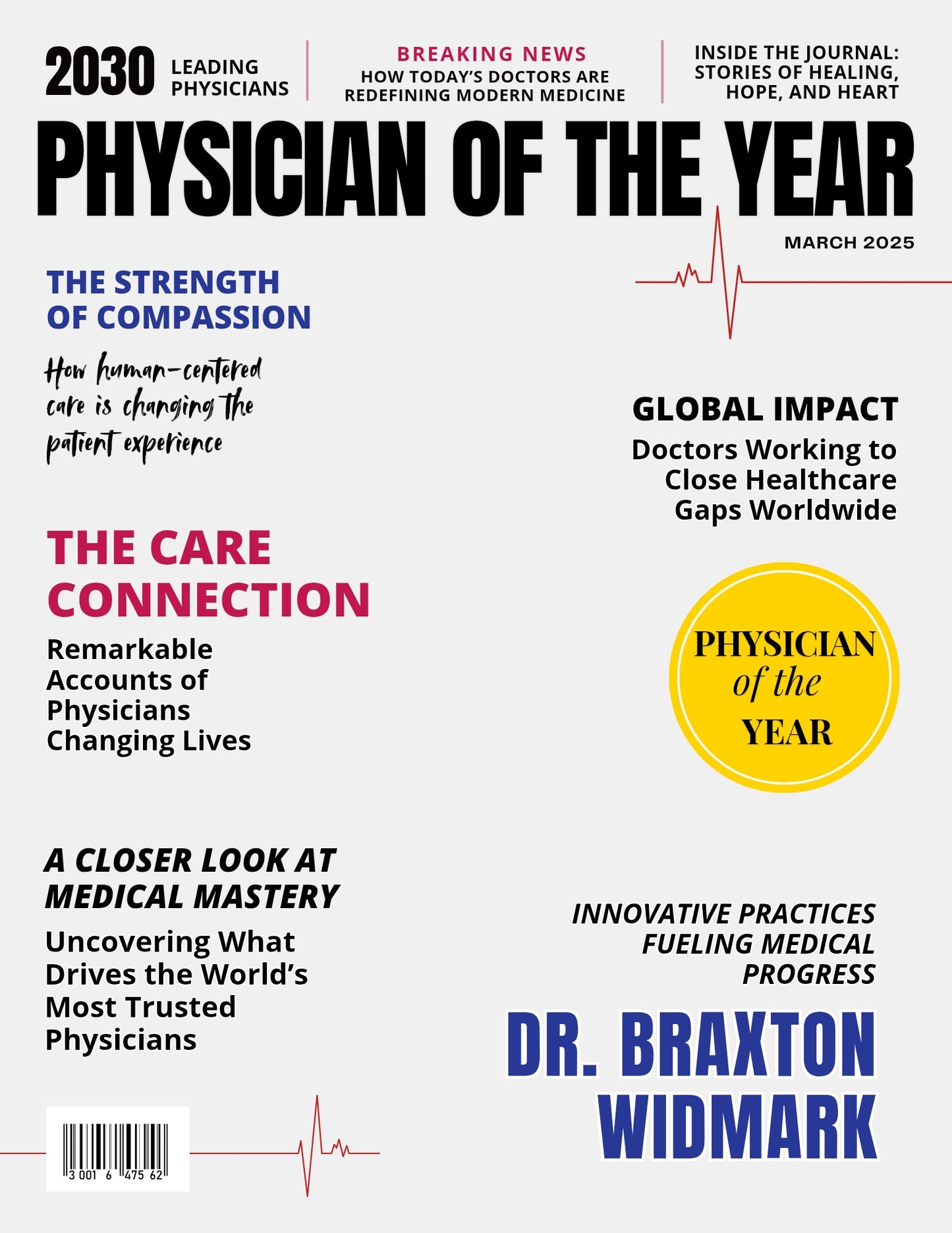 Magazine Cover Poster, Birthday or Retirement Gift, Doctor Nurse Gifts, Editable in Canva