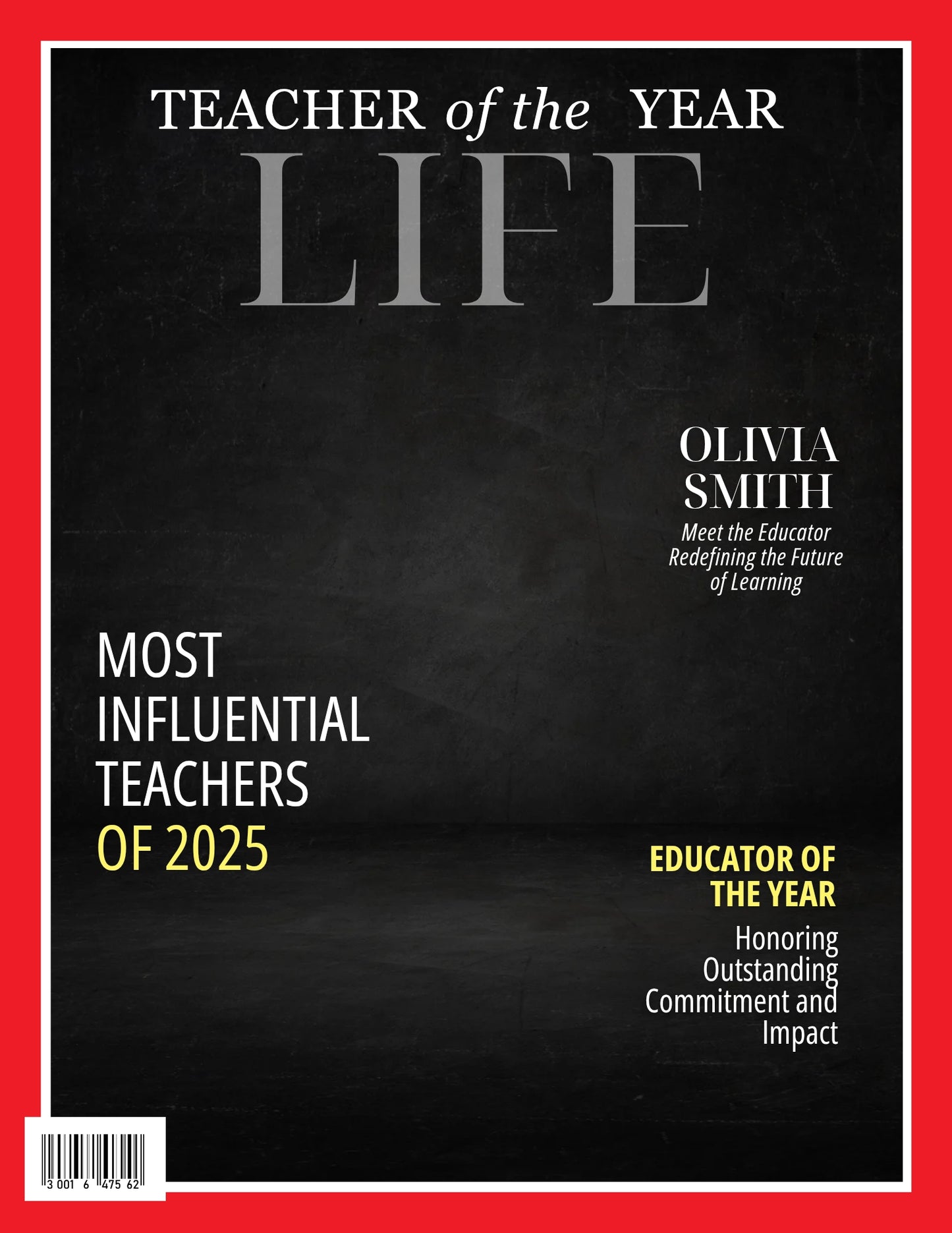 Time Magazine Cover Poster, Birthday or Retirement Gift, Teacher Gifts, Editable in Canva
