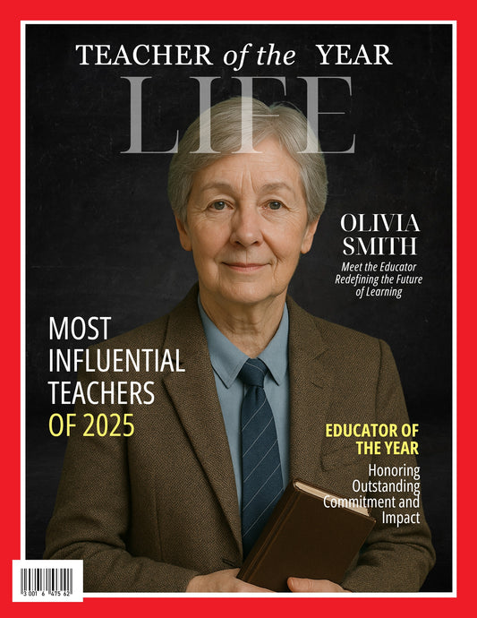 Time Magazine Cover Poster, Birthday or Retirement Gift, Teacher Gifts, Editable in Canva