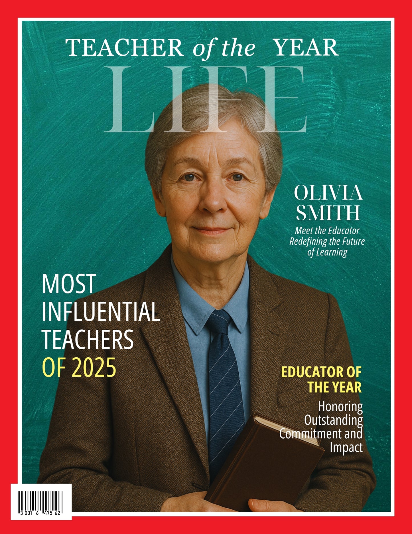 Time Magazine Cover Poster, Birthday or Retirement Gift, Teacher Gifts, Editable in Canva