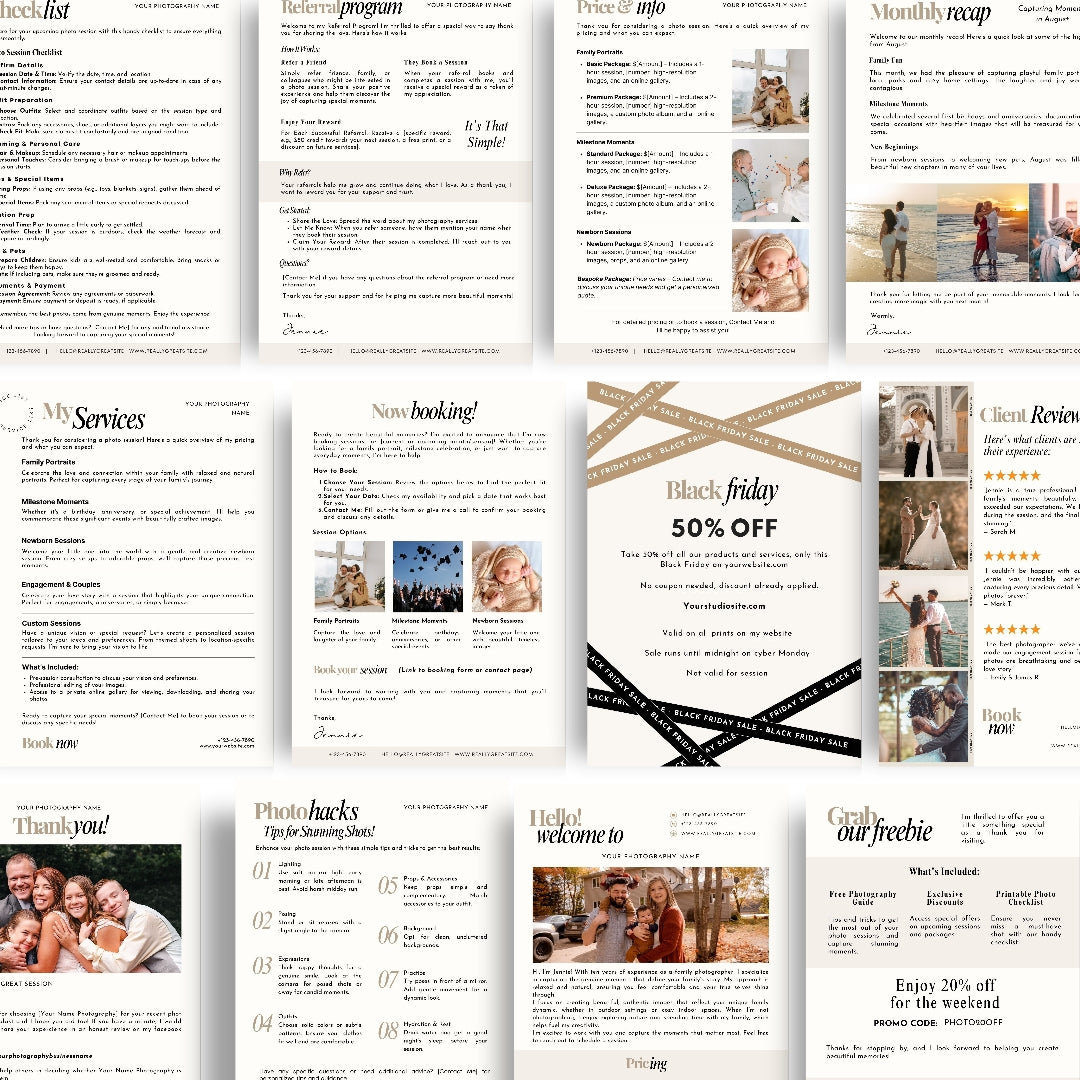 Photography Email Newsletter Templates, Photographer Email Newsletter Post, Edit in Canva
