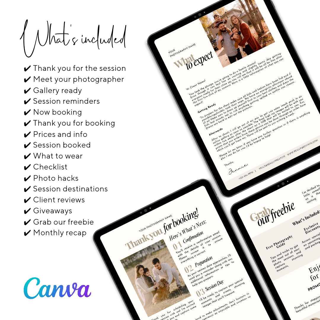 Photography Email Newsletter Templates, Photographer Email Newsletter Post, Edit in Canva