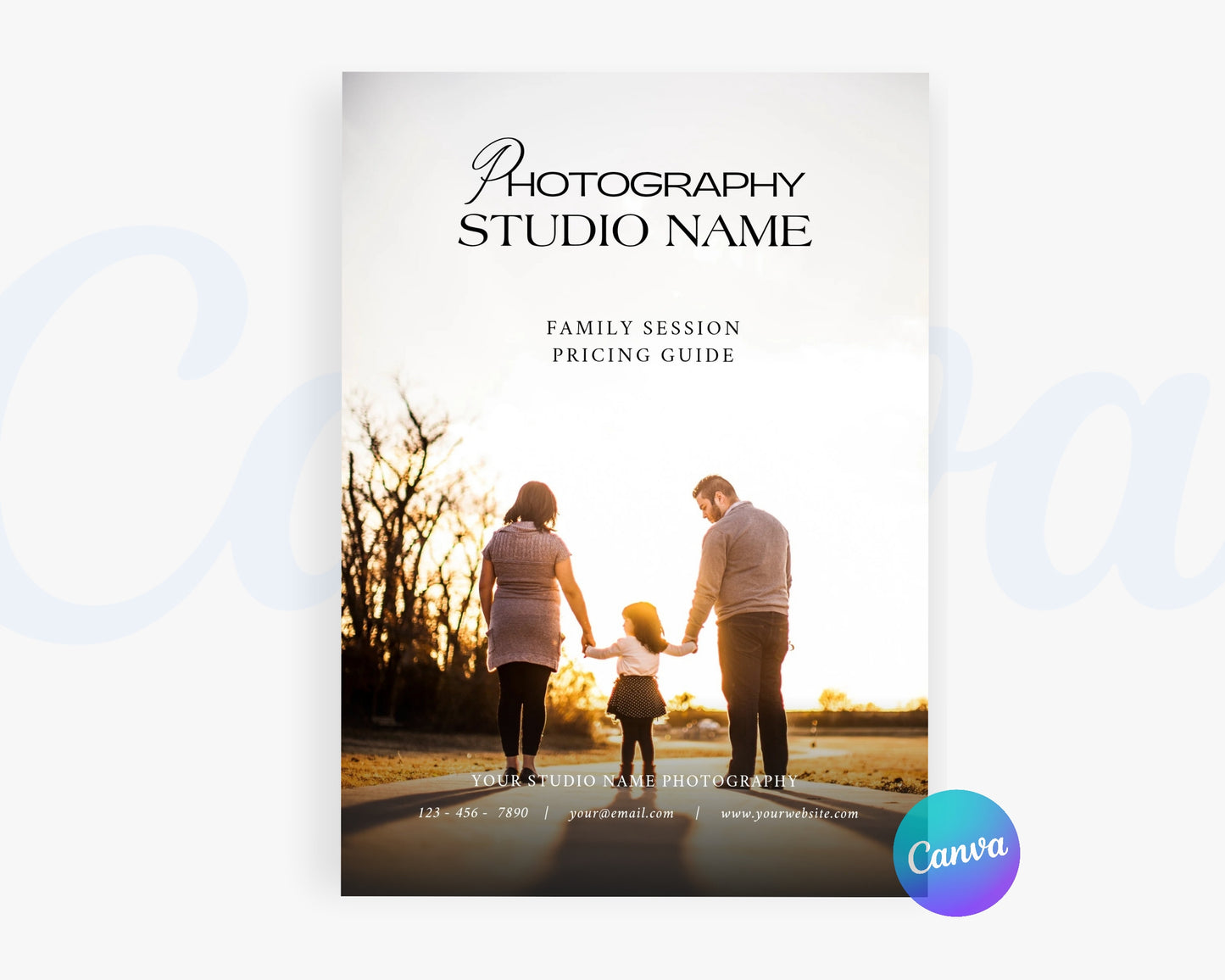 Photography Pricing Guide, Wedding Photography Price List, Edit in Canva - PDP21