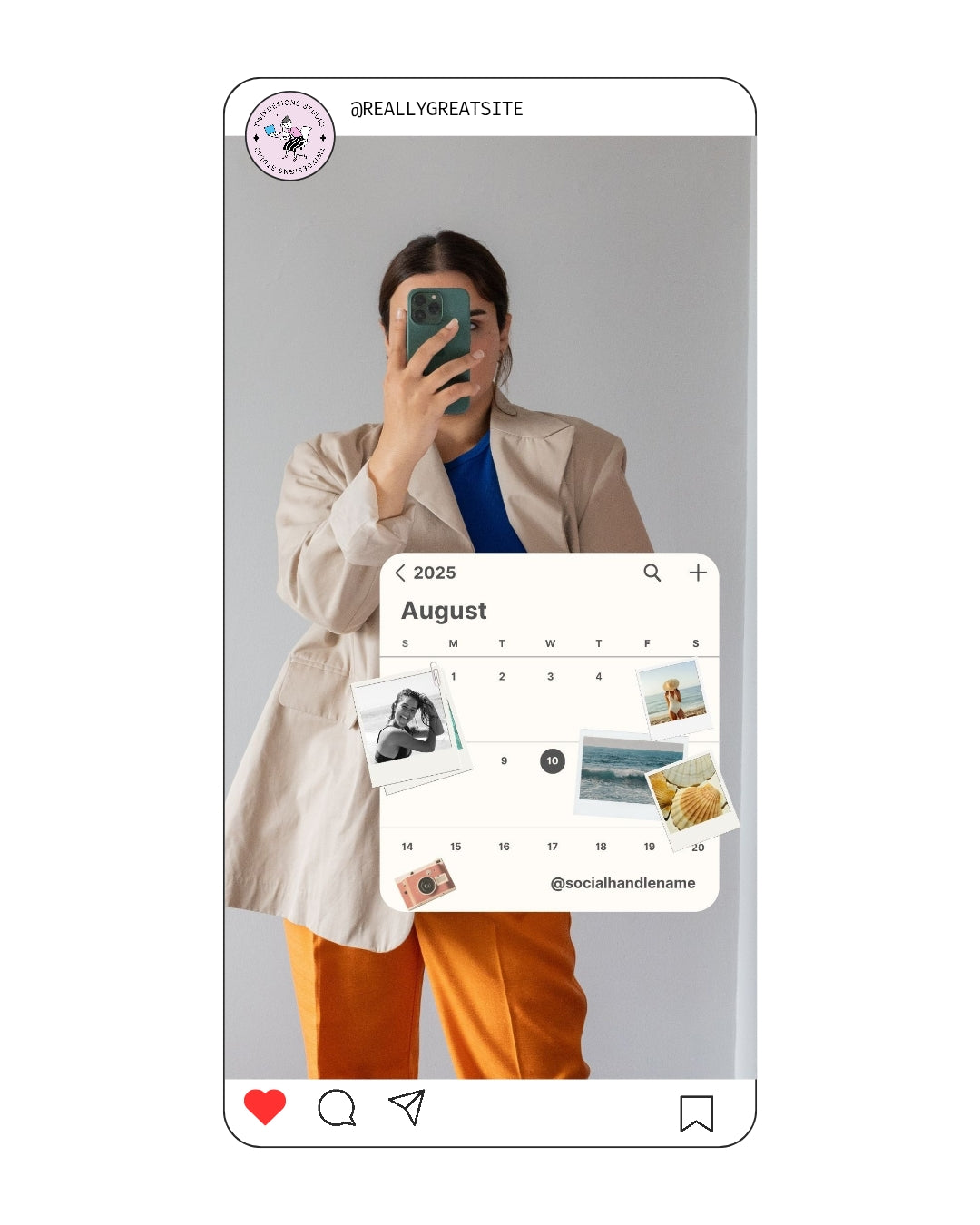 Calendar Plan Social Media Instagram Reels Post Editable Canva Templates