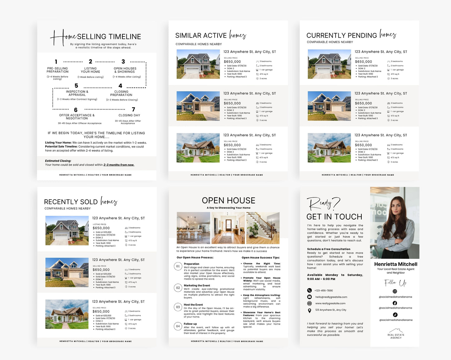 Real Estate Flyers, For Sale Flyer Marketing Flyer, Open Listing, Edit in Canva - REDF17