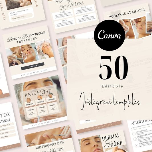 50 Beige Botox and Filler Instagram Posts