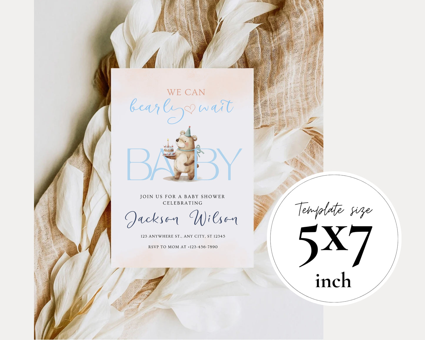 Baby Shower Birthday Party Invitation BSDWS01