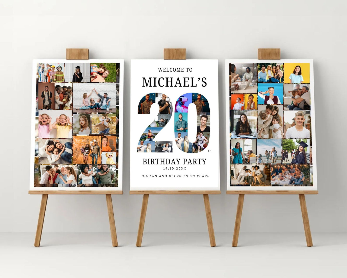 EDITABLE 26 Photo Collage, Welcome Sign, Canva, DIGITAL