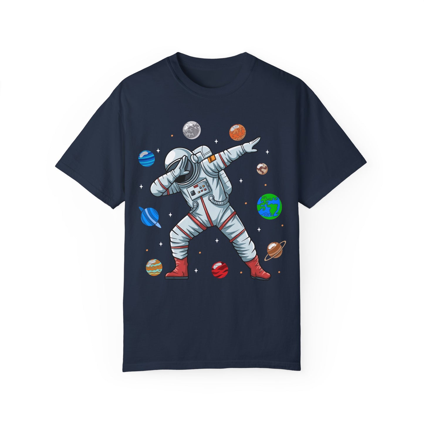 Dabbing Astronaut Unisex Garment-Dyed T-Shirt - Casual Vintage Style for Everyday Wear