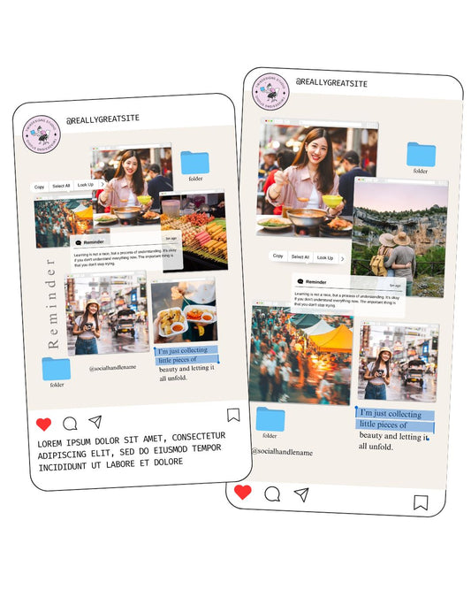 Reminder Social Media Instagram Reels Post Editable Canva Template