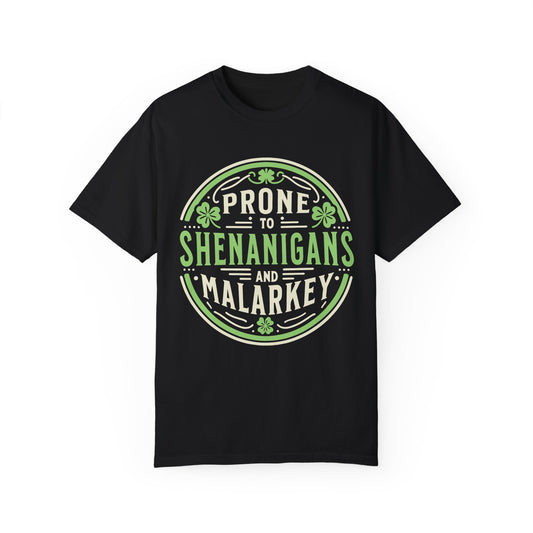 Prone Shenanigans and Malarkey Unisex Garment-Dyed T-Shirt - Casual Vintage Style for Everyday Wear