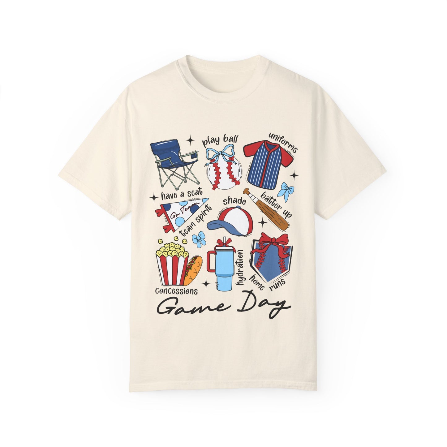 Game Day Unisex Garment-Dyed T-Shirt - Casual Vintage Style for Everyday Wear