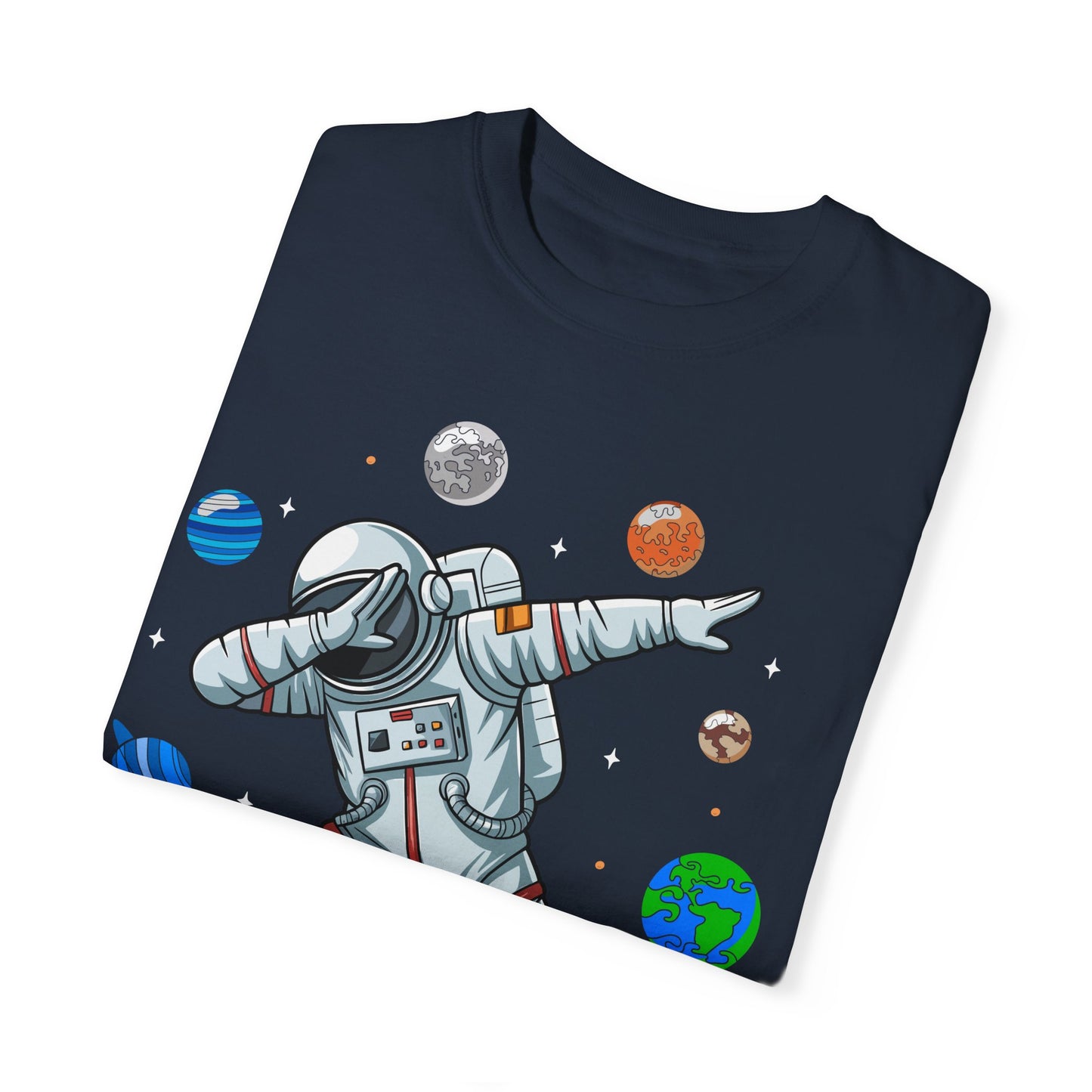 Dabbing Astronaut Unisex Garment-Dyed T-Shirt - Casual Vintage Style for Everyday Wear