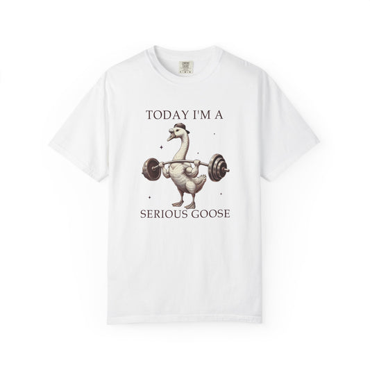 Today I'm a serious goose Unisex Garment-Dyed T-Shirt - Casual Vintage Style for Everyday Wear