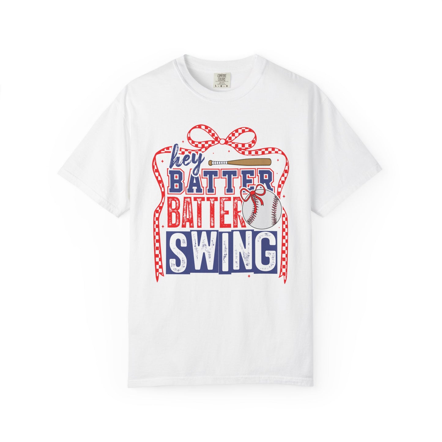 Batter Swing Baseball Unisex Garment-Dyed T-Shirt - Casual Vintage Style for Everyday Wear