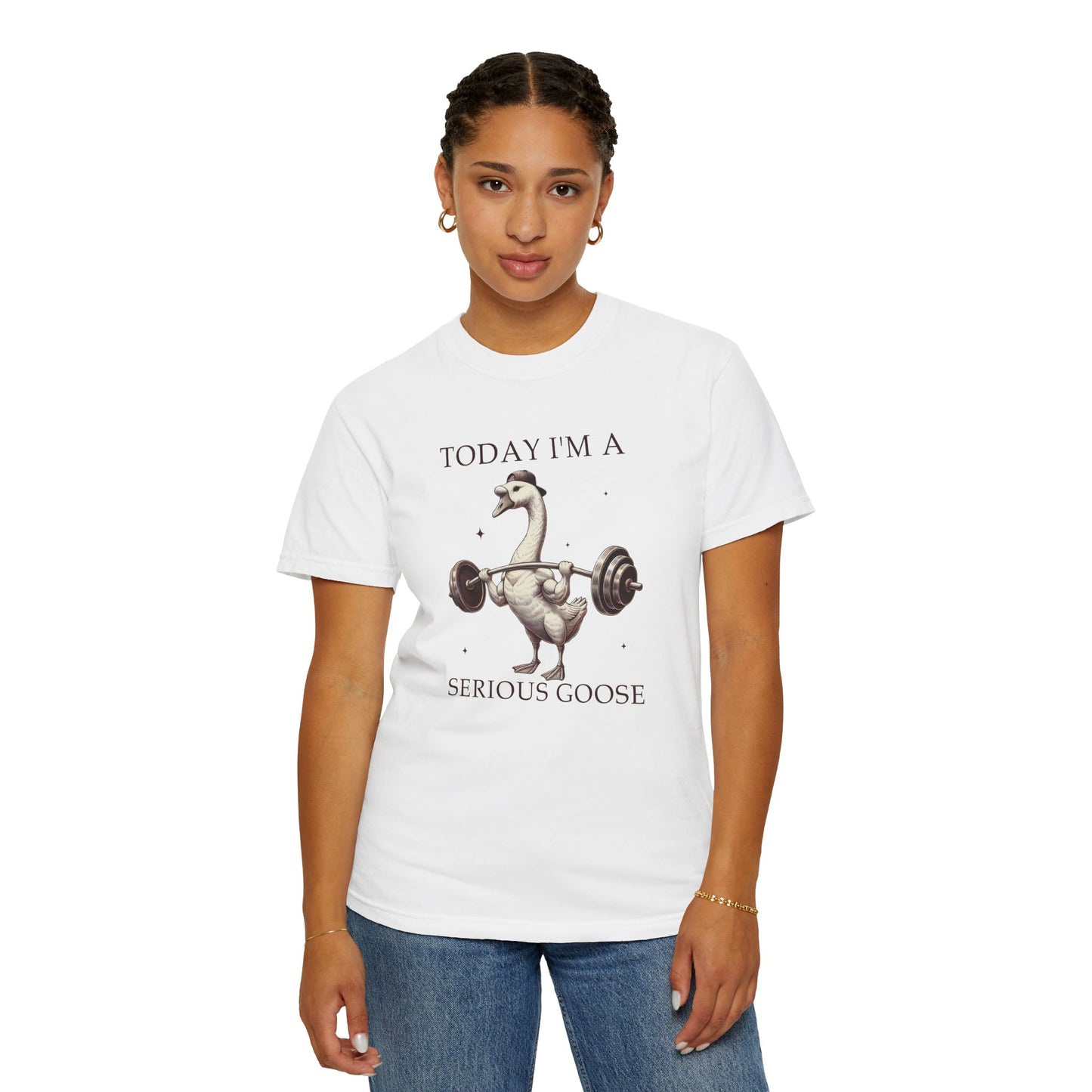 Today I'm a serious goose Unisex Garment-Dyed T-Shirt - Casual Vintage Style for Everyday Wear