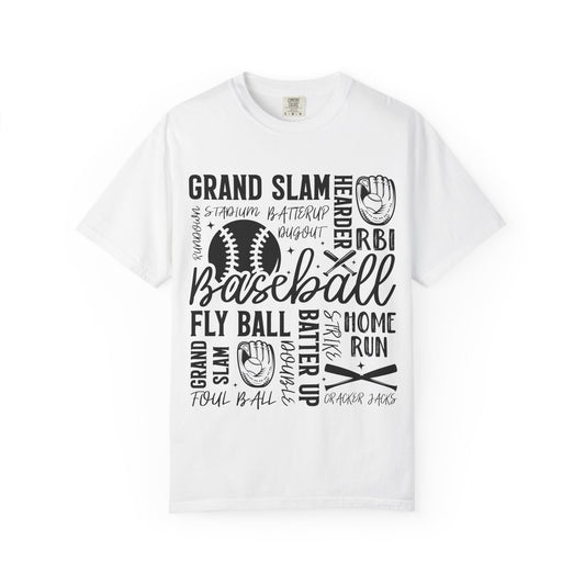 Baseball mom Unisex Garment-Dyed T-Shirt - Casual Vintage Style for Everyday Wear
