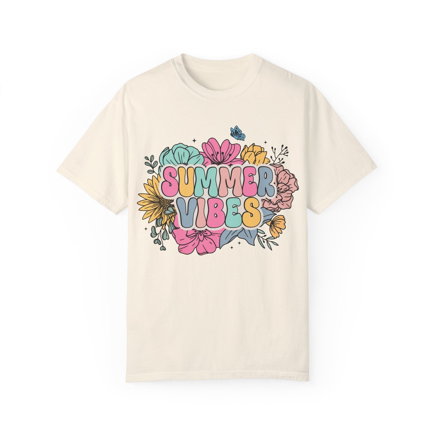 Summer Vibes Unisex Garment-Dyed T-Shirt - Casual Vintage Style for Everyday Wear