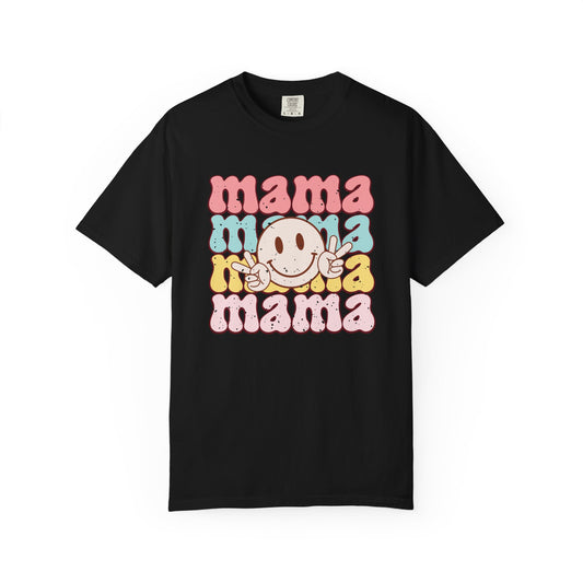 mama Unisex Garment-Dyed T-Shirt - Casual Vintage Style for Everyday Wear