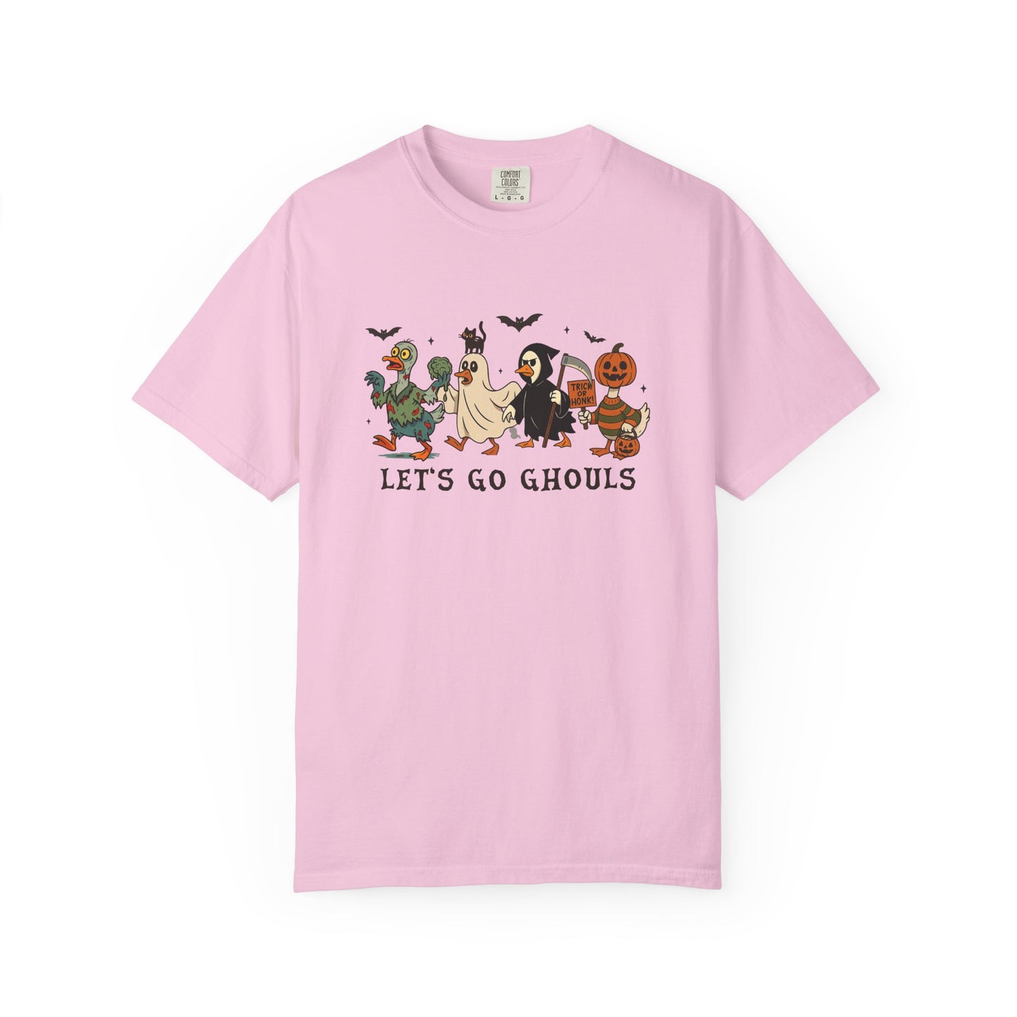 Let's go ghouls Halloween Unisex Garment-Dyed T-Shirt - Casual Vintage Style for Everyday Wear