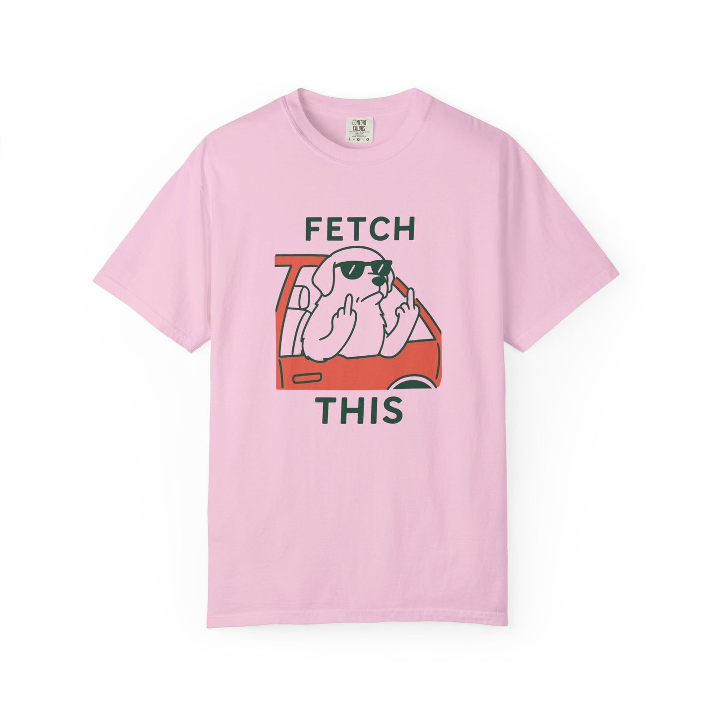Fetch this funny dog Unisex Garment-Dyed T-Shirt - Casual Vintage Style for Everyday Wear