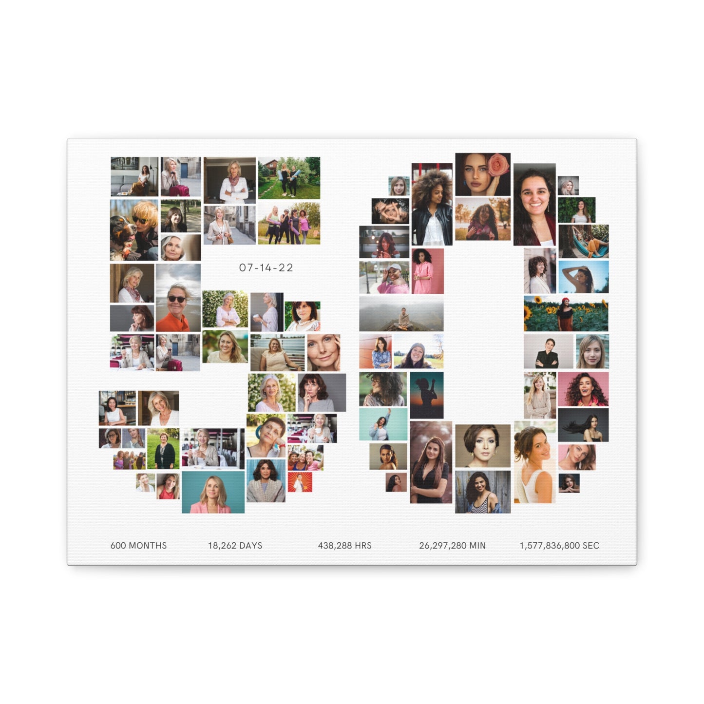 Personalized Photo Collage Canvas Print - Special Memories Wall Art - Made to order