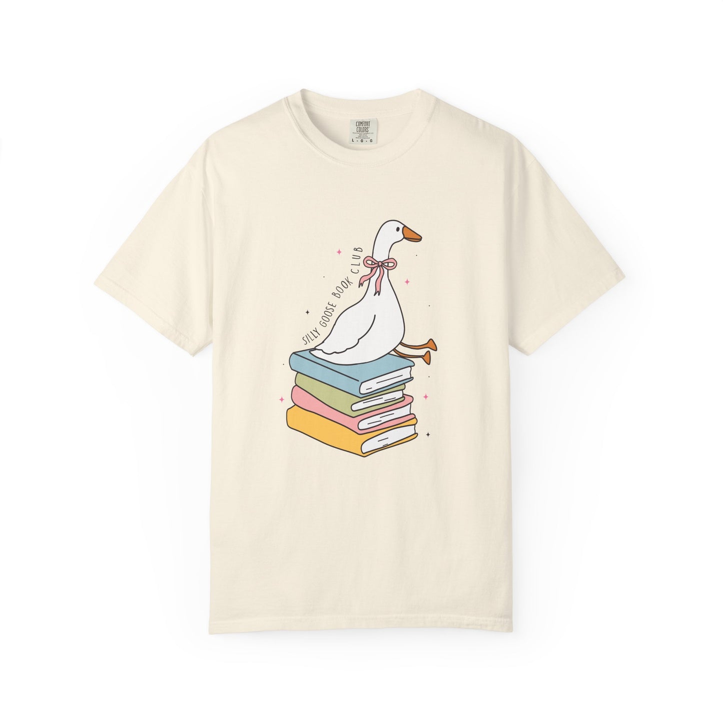 Silly goose book club Unisex Garment-Dyed T-Shirt - Casual Vintage Style for Everyday Wear