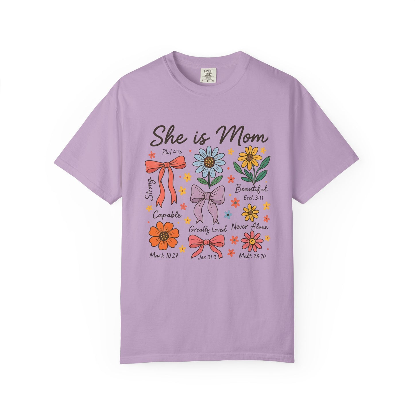 She is mom Unisex Garment-Dyed T-Shirt - Casual Vintage Style for Everyday Wear