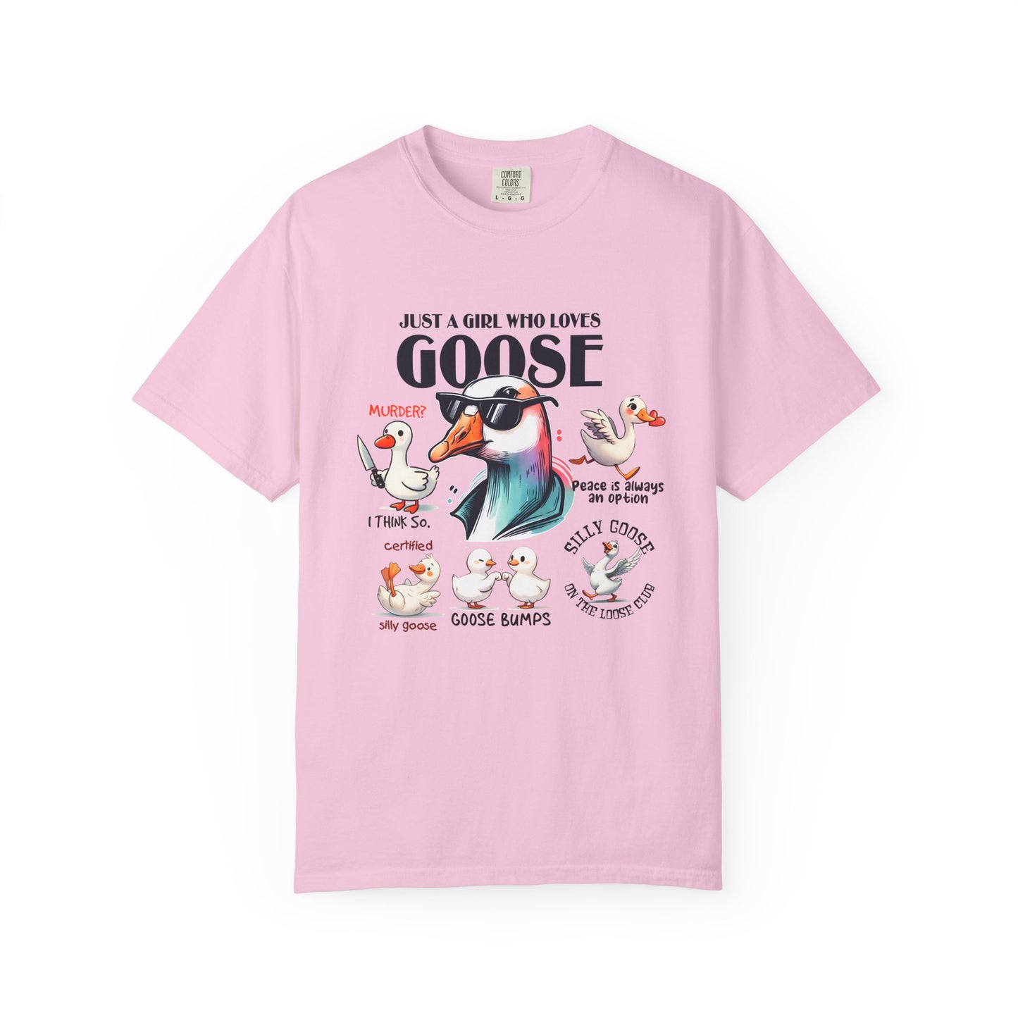 Just a girl who love goose Unisex Garment-Dyed T-Shirt - Casual Vintage Style for Everyday Wear