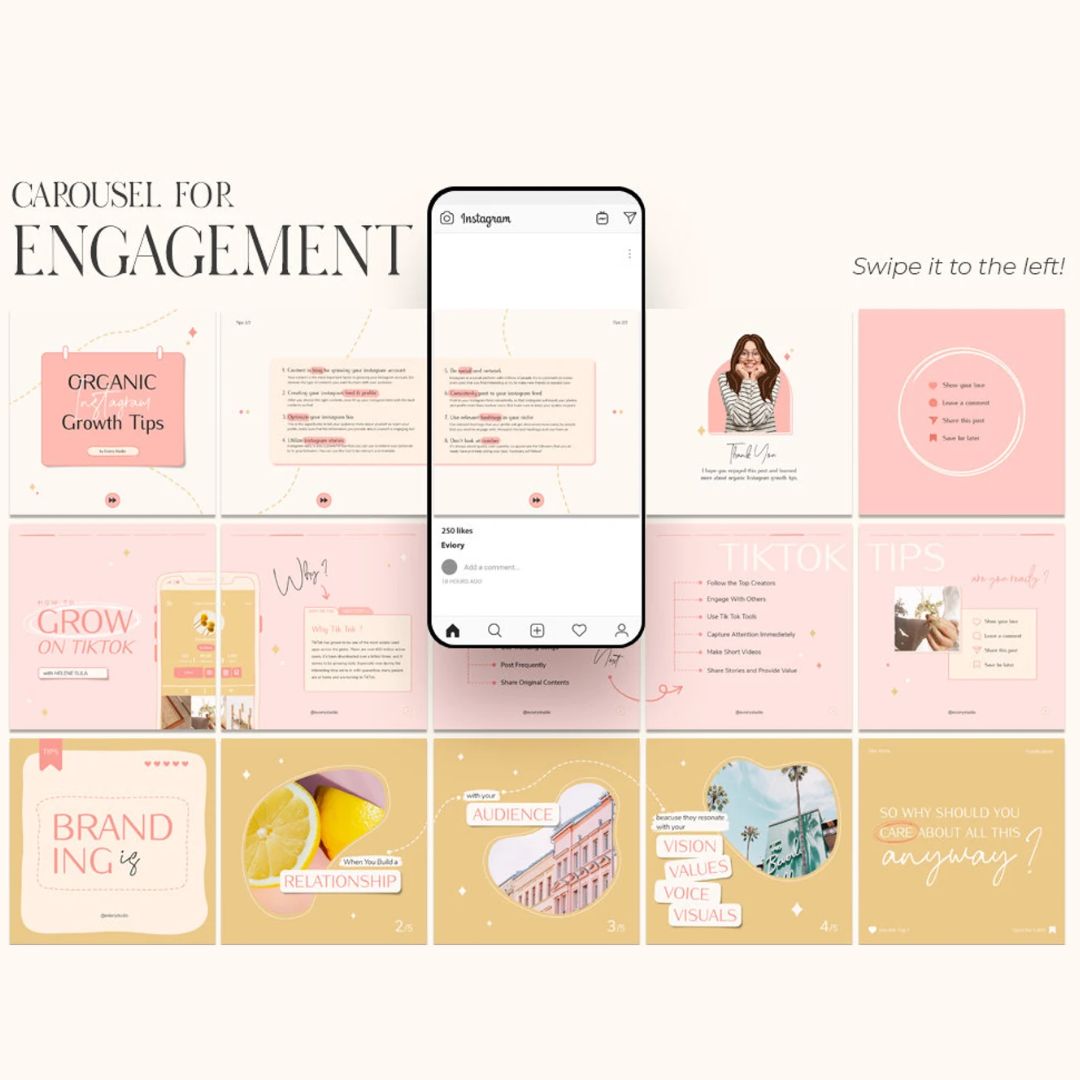 Instagram Posts Using This Colorful Engagement Brand Style Theme