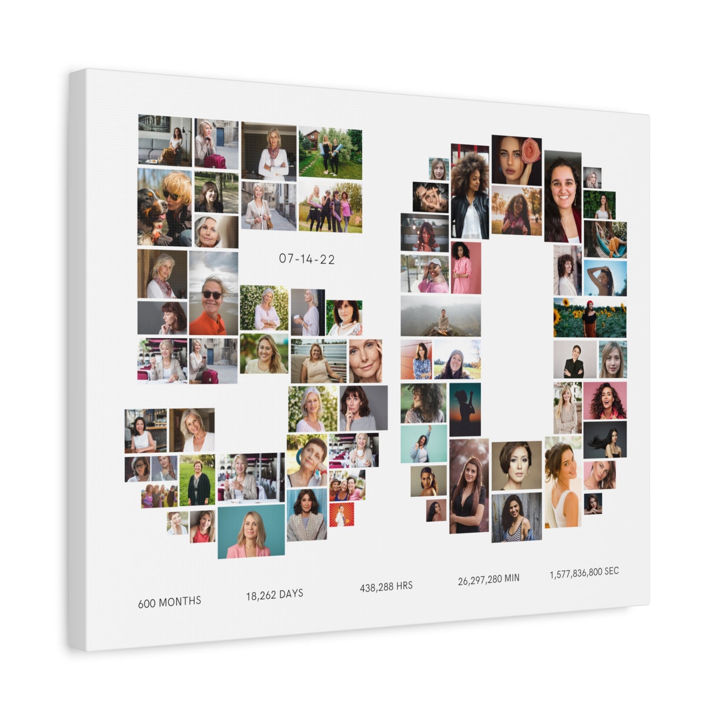 Personalized Photo Collage Canvas Print - Special Memories Wall Art - Made to order