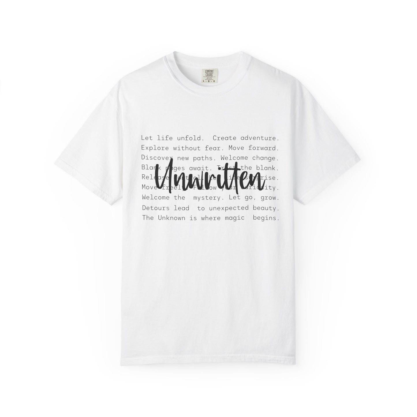 Unwritten Unisex Garment-Dyed T-Shirt - Casual Vintage Style for Everyday Wear