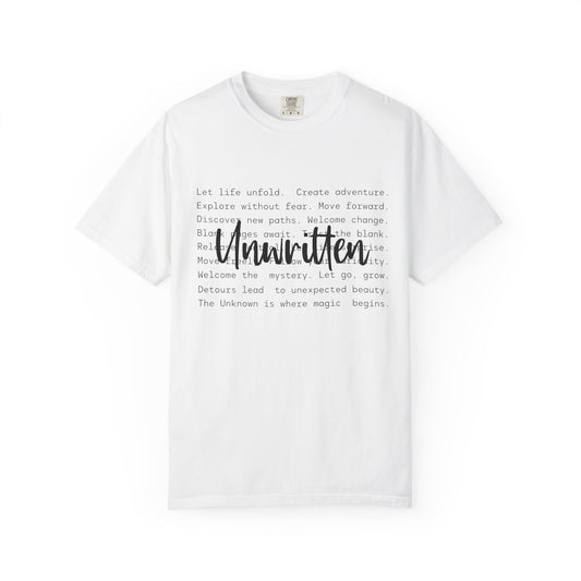 Unwritten Unisex Garment-Dyed T-Shirt - Casual Vintage Style for Everyday Wear